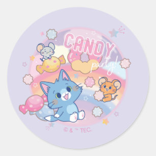 Anime Tom and Jerry Candy Party Classic Round Sticker