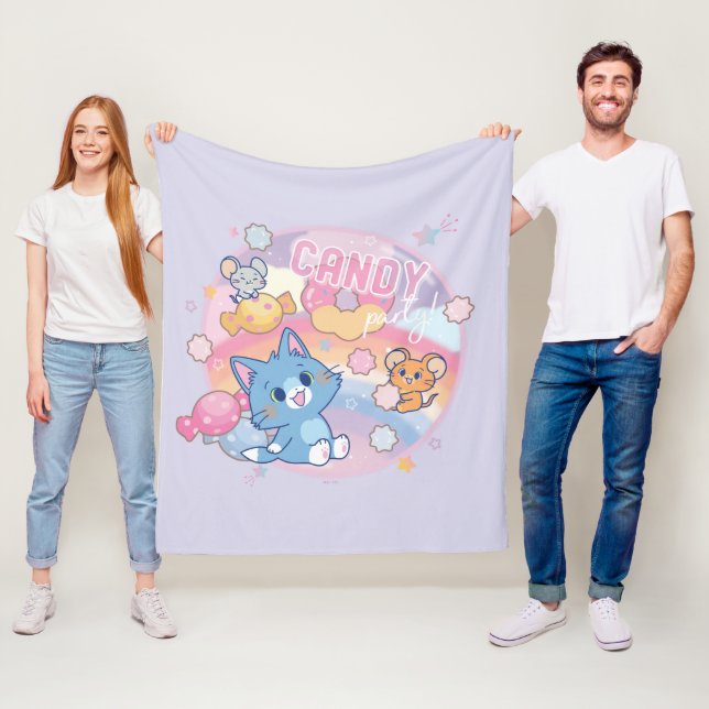 Anime Tom and Jerry Candy Party Fleece Blanket (In Situ)