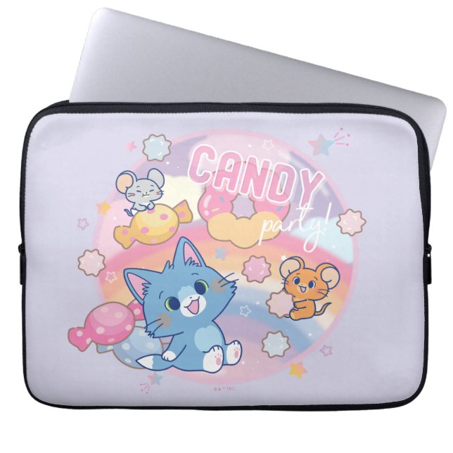 Anime Tom and Jerry Candy Party Laptop Sleeve (Front)