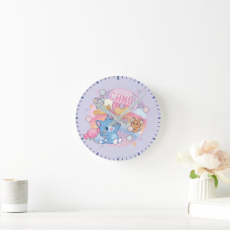 Anime Tom and Jerry Candy Party Round Clock