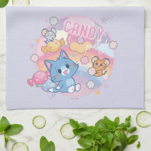 Anime Tom and Jerry Candy Party Tea Towel