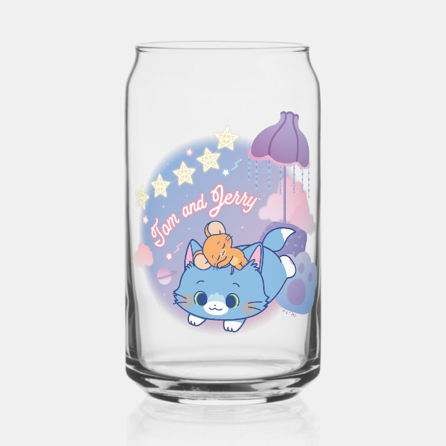 Anime Tom and Jerry Dreamy Nights Can Glass (Front)