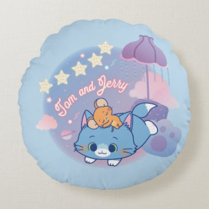 Anime Tom and Jerry Dreamy Nights Round Cushion
