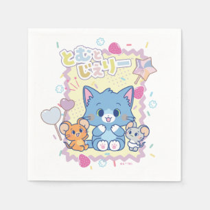 Anime Tom and Jerry Strawberry Fun Napkin