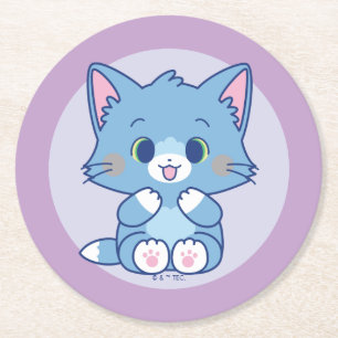 Anime Tom and Jerry - Tom Round Paper Coaster