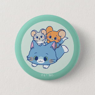 Anime Tom, Jerry, and Tuffy 6 Cm Round Badge