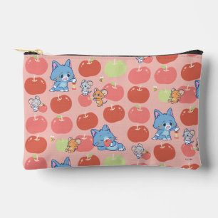 Anime Tom, Jerry, and Tuffy Apple Pattern Accessory Pouch