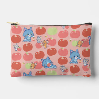 Anime Tom, Jerry, and Tuffy Apple Pattern Accessory Pouch