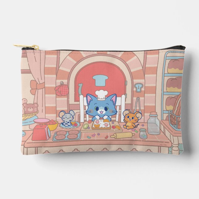 Anime Tom, Jerry, and Tuffy Bakery Accessory Pouch (Front)