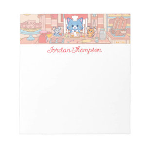 Anime Tom, Jerry, and Tuffy Bakery Notepad