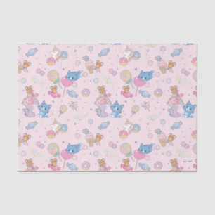 Anime Tom, Jerry, and Tuffy Candyland Pattern Tissue Paper