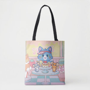 Anime Tom, Jerry, and Tuffy Dessert Parlor Tote Bag