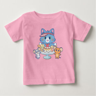 Anime Tom, Jerry, and Tuffy Dessert Parlour Baby T-Shirt