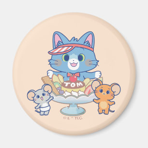 Anime Tom, Jerry, and Tuffy Dessert Parlour Magnet