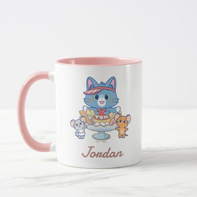 Anime Tom, Jerry, and Tuffy Dessert Parlour Mug (Left)