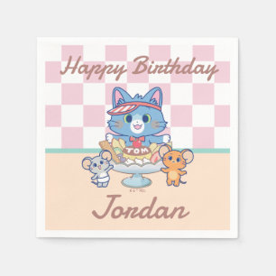 Anime Tom, Jerry, and Tuffy Dessert Parlour Napkin