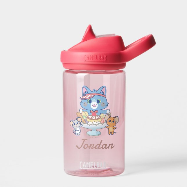 Anime Tom, Jerry, and Tuffy Dessert Parlour Water Bottle (Left)