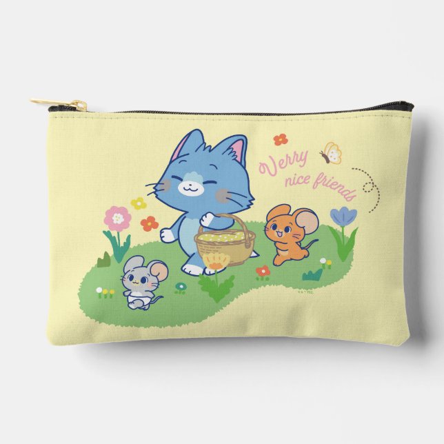 Anime Tom, Jerry, and Tuffy Picnic Accessory Pouch (Front)
