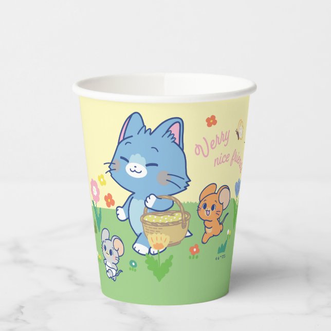 Anime Tom, Jerry, and Tuffy Picnic Paper Cups (Left)