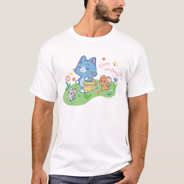 Anime Tom, Jerry, and Tuffy Picnic T-Shirt (Front)