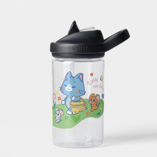 Anime Tom, Jerry, and Tuffy Picnic Water Bottle