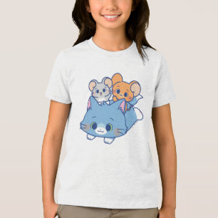 Anime Tom, Jerry, and Tuffy Tri-Blend Shirt