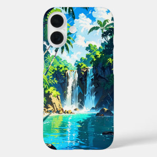 Anime Tropical Island Escape iPhone 16 Case