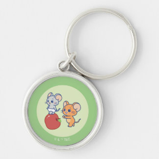 Anime Tuffy and Jerry Apple Rolling Key Ring