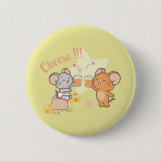 Anime Tuffy and Jerry Cheers to Cheese 6 Cm Round Badge