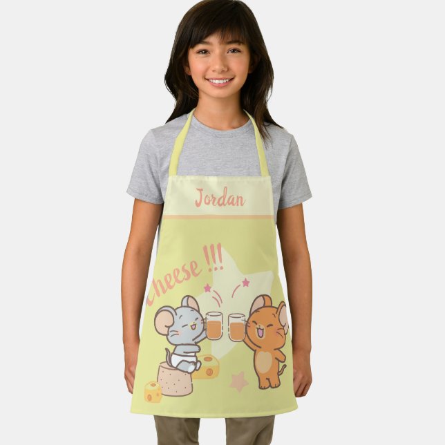 Anime Tuffy and Jerry Cheers to Cheese Apron (Insitu)
