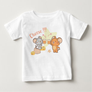 Anime Tuffy and Jerry Cheers to Cheese Baby T-Shirt