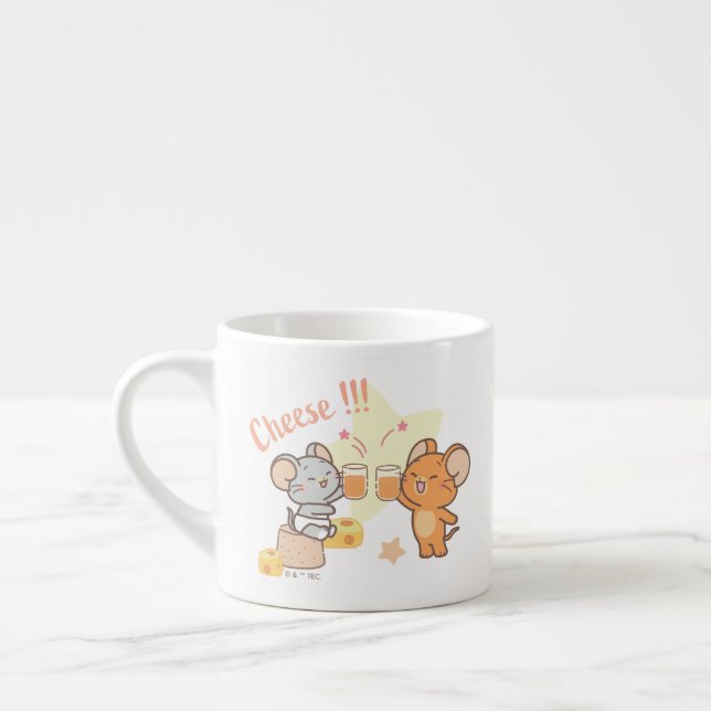 Anime Tuffy and Jerry Cheers to Cheese Espresso Cup (Left)