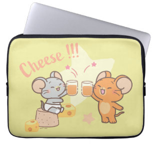 Anime Tuffy and Jerry Cheers to Cheese Laptop Sleeve