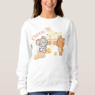 Anime Tuffy and Jerry Cheers to Cheese Sweatshirt