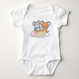 Anime Tuffy and Jerry Cheesecake Baby Bodysuit