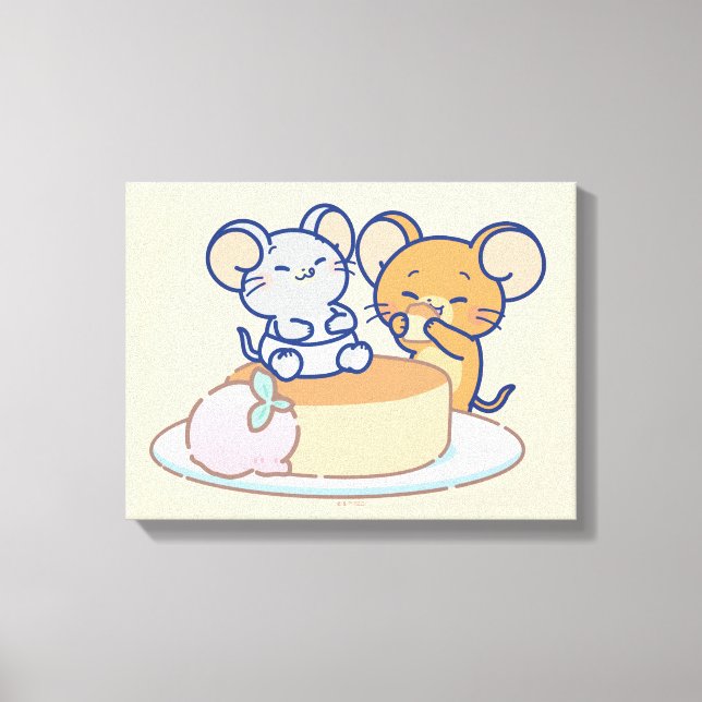 Anime Tuffy and Jerry Cheesecake Canvas Print (Front)