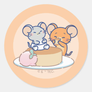Anime Tuffy and Jerry Cheesecake Classic Round Sticker