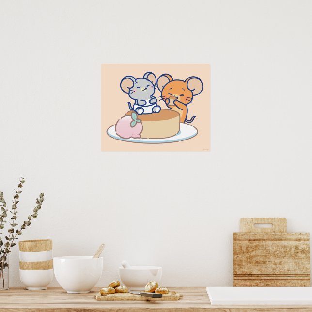 Anime Tuffy and Jerry Cheesecake Poster (Kitchen)