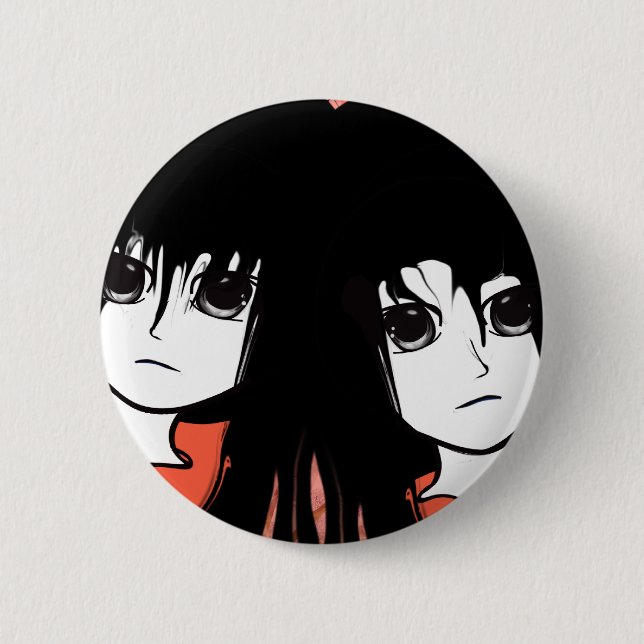 Anime Twins 6 Cm Round Badge (Front)