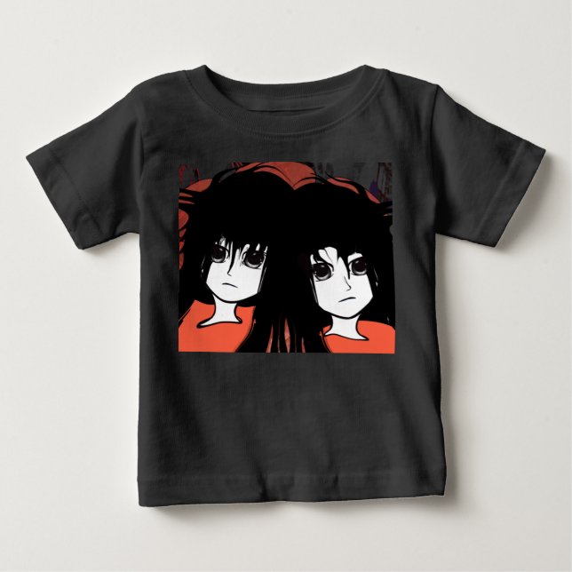 Anime Twins Baby T-Shirt (Front)