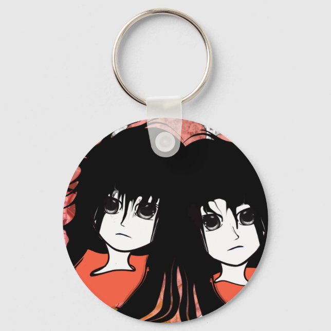 Anime Twins Key Ring (Front)