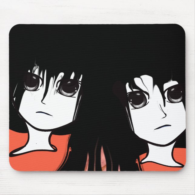 Anime Twins Mouse Mat (Front)