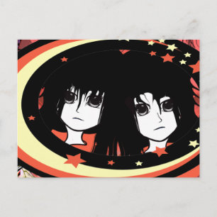 Anime Twins Postcard