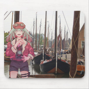 Anime, V Tuber, Harbor Mouse Mat