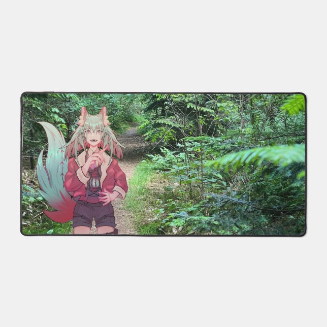 Anime, V Tuber VTuber, Forrest  Desk Mat (Front)