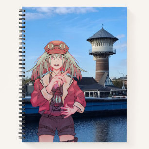 Anime, V Tuber, water tower Notebook