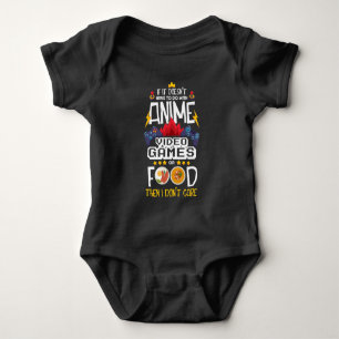 Anime Video Game Food Gamer Nerd Gaming Controller Baby Bodysuit
