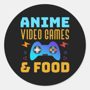 Anime, Video Games & Food   Lovely Design Classic Round Sticker