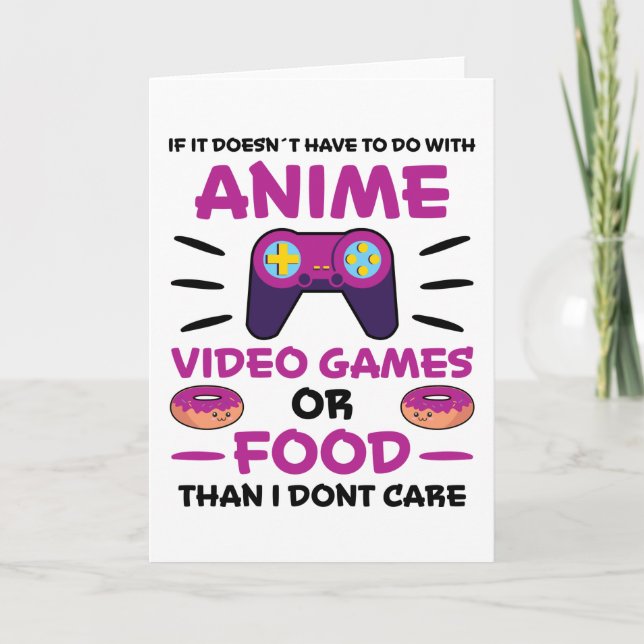 Anime Video Games Food Manga Japan Fun Kawaii Gift Card (Front)