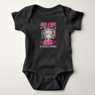 Anime Video Games Girl Otaku Teen Japanese Gaming Baby Bodysuit